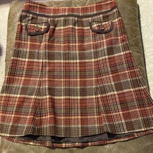 NWT ATL Studio Women's Plaid A-Line Skirt - Size 10